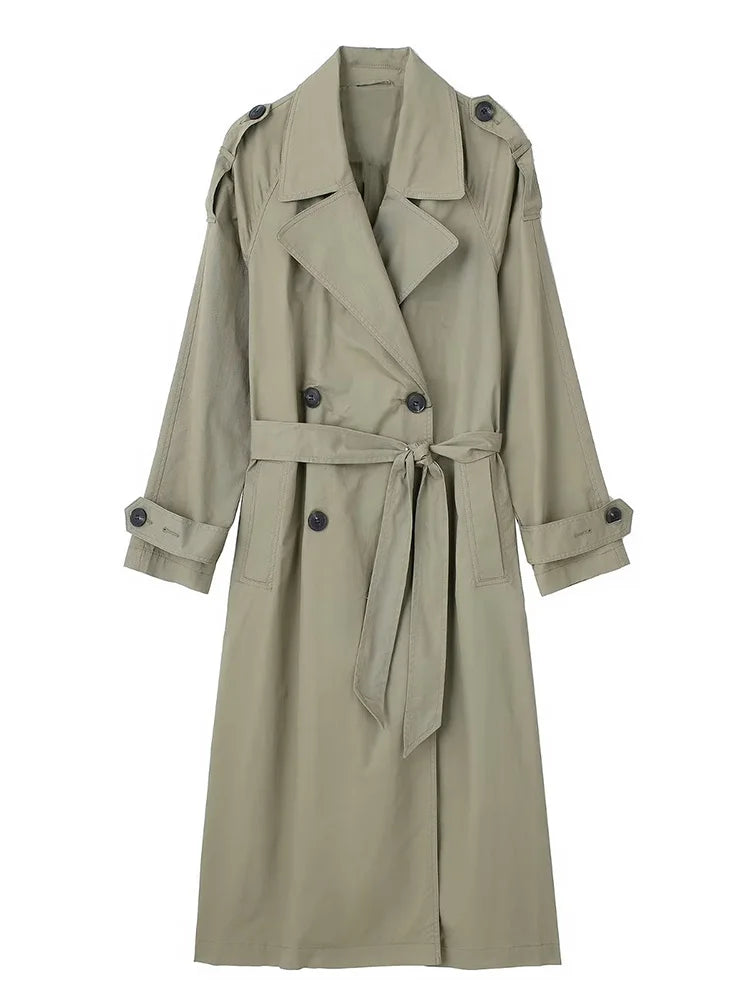 Willshela Women’s Double-Breasted Belted Trench Coat
